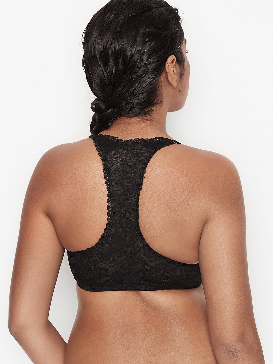 Undies.com Womens Lace-Splashed Racerback Underwire Push-up Bra with Front  Closure : : Clothing, Shoes & Accessories