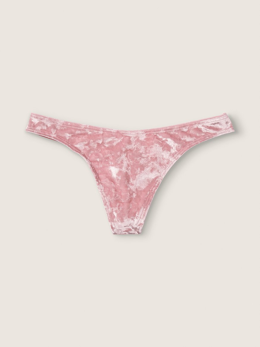 PINK Velvet Thong Panty