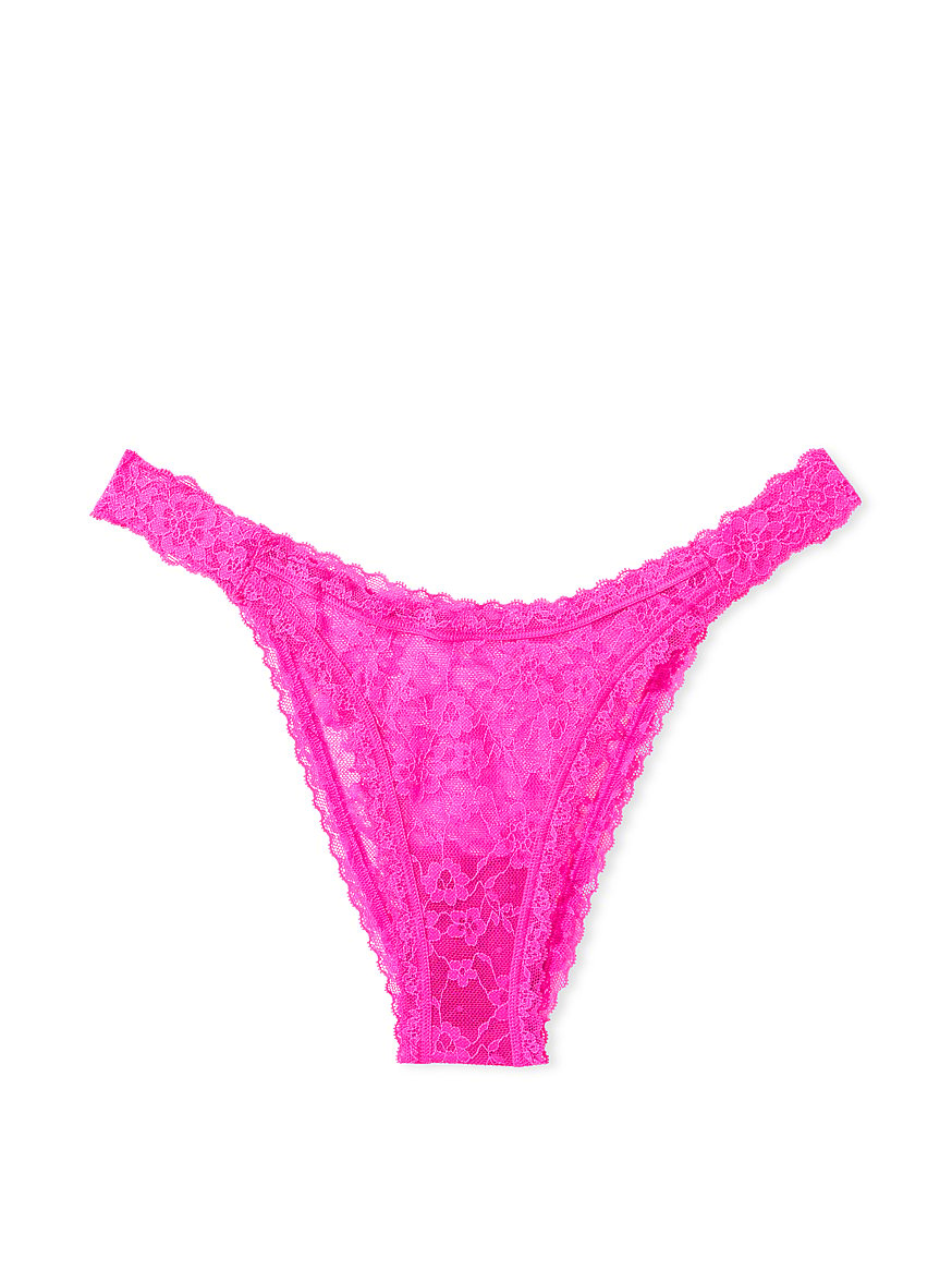 Buy Victoria's Secret Bali Orchid Pink Logo Thong Knickers from