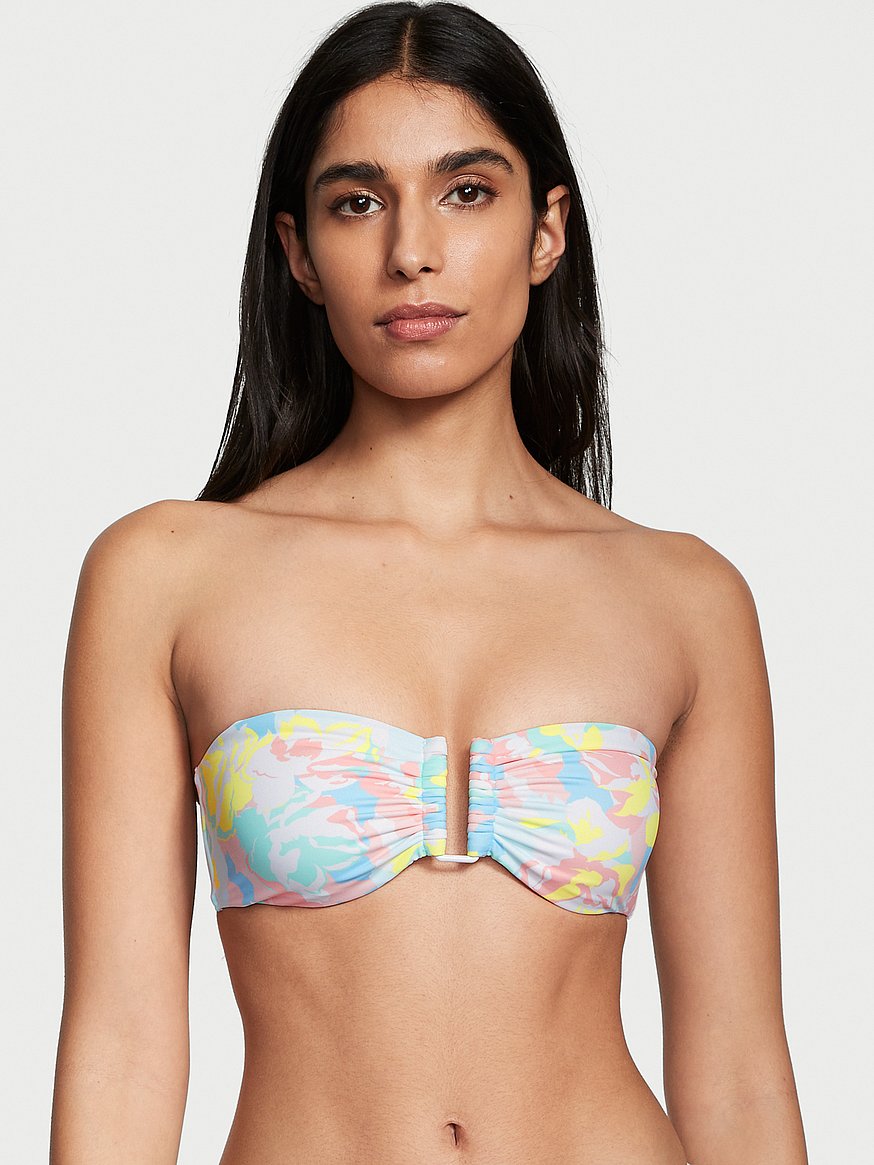 PINK - Victoria's Secret NWT 32D 34C VS Logo Beach Bandeau Bikini TOP ONLY  Size undefined - $25 New With Tags - From Shoptillyoudrop