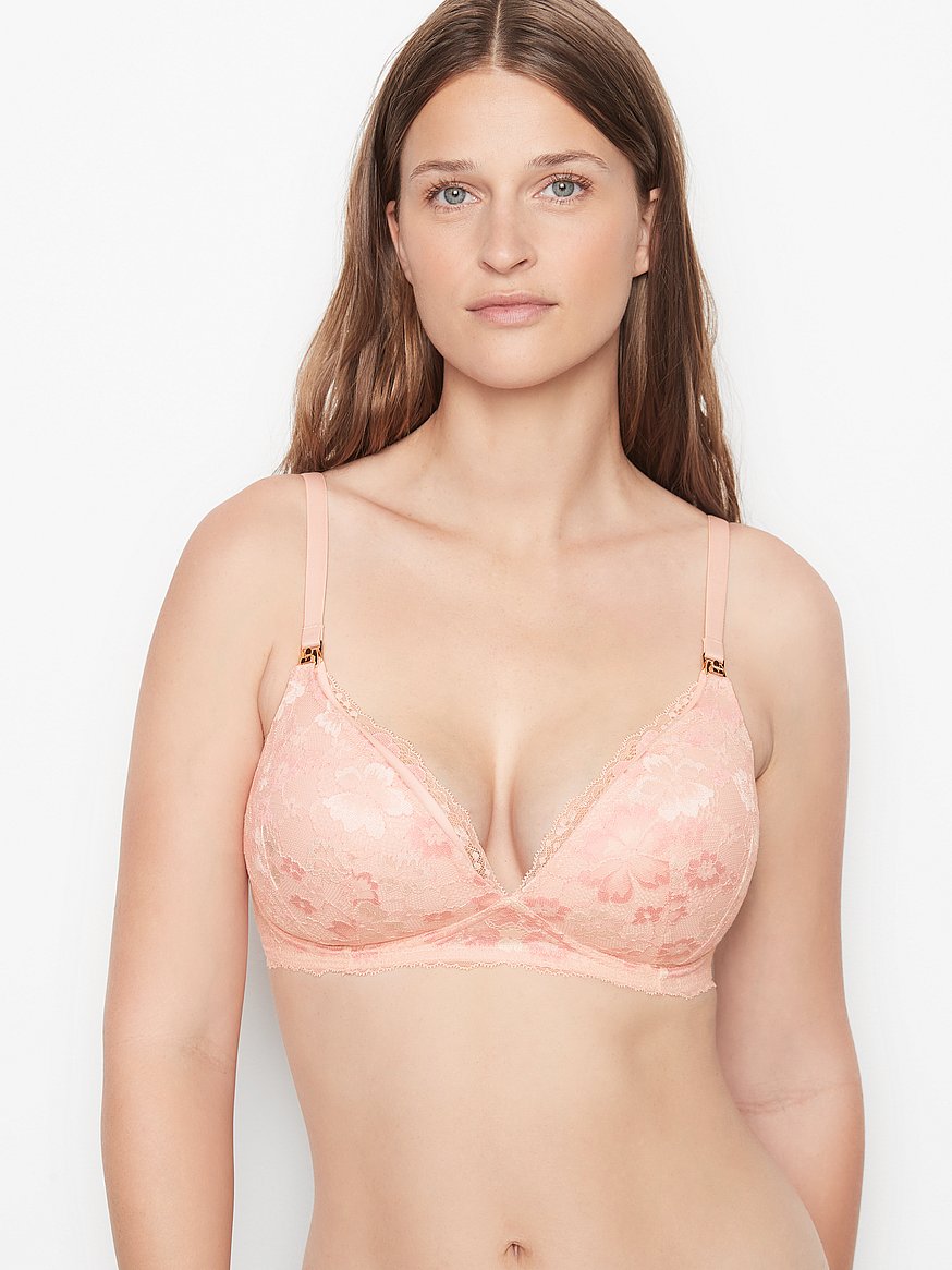 Buy Victoria's Secret Black In Full Bloom Smooth Lightly Lined Non Wired Nursing  Bra from Next Luxembourg