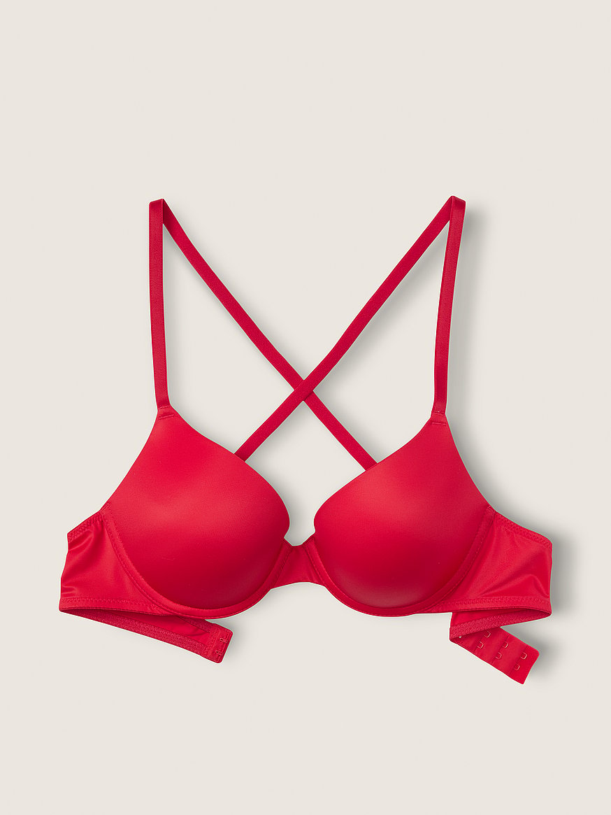 PINK Victoria's Secret Smooth Red Pepper 36A Wear Everywhere Push Up Bra  VS!!