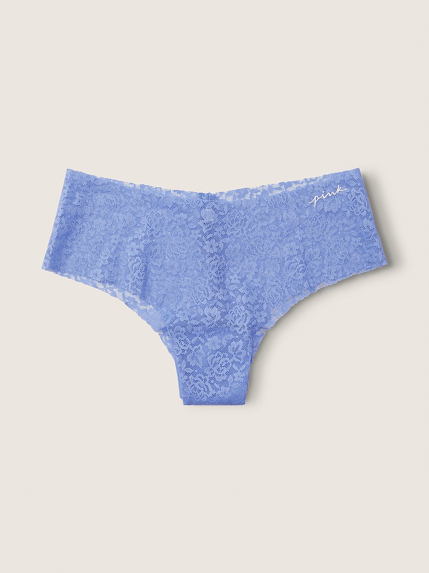 Pink No-Show Soft Lace Cheekster Panty