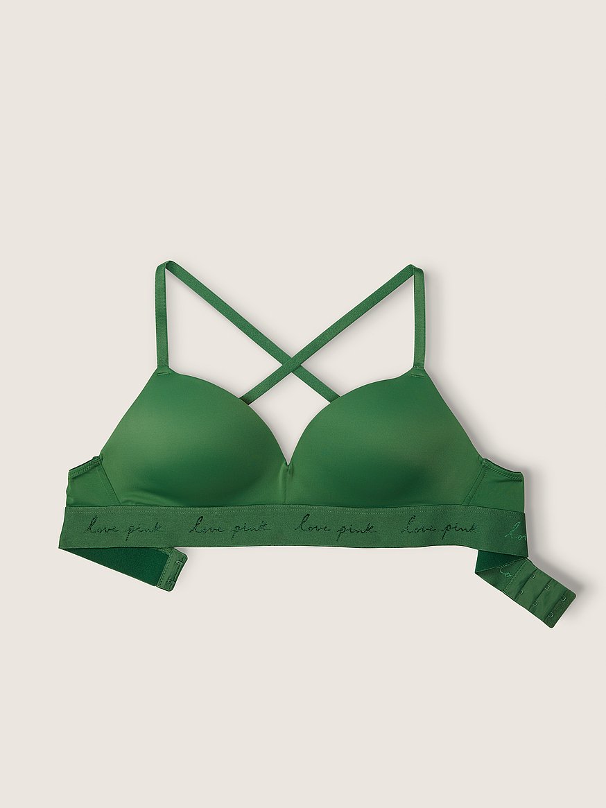 PINK - Victoria's Secret Teal Green Wear Everywhere Wireless Push-Up Bra  Size 34 C - $25 - From Alexias