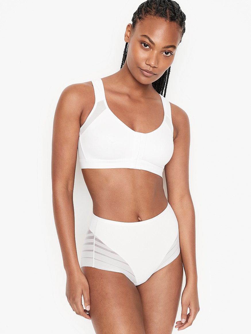 Leonisa Mesh Front Contouring Bras for Women White at  Women's  Clothing store