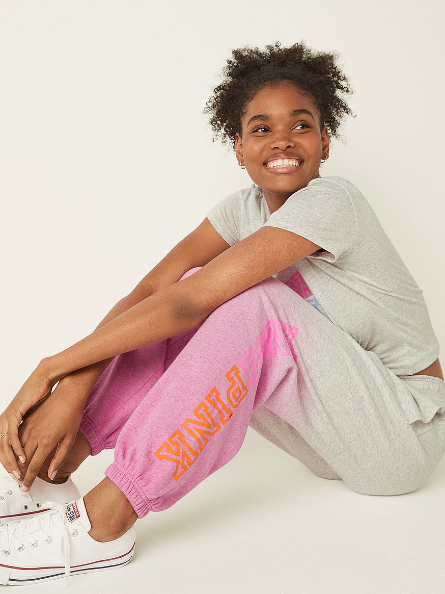 Pink campus sweatpants hot sale