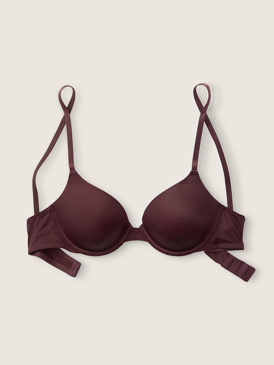 Victoria's Secret PINK Lace Underwire Push Up Bralette Maroon Red Sz Small  New