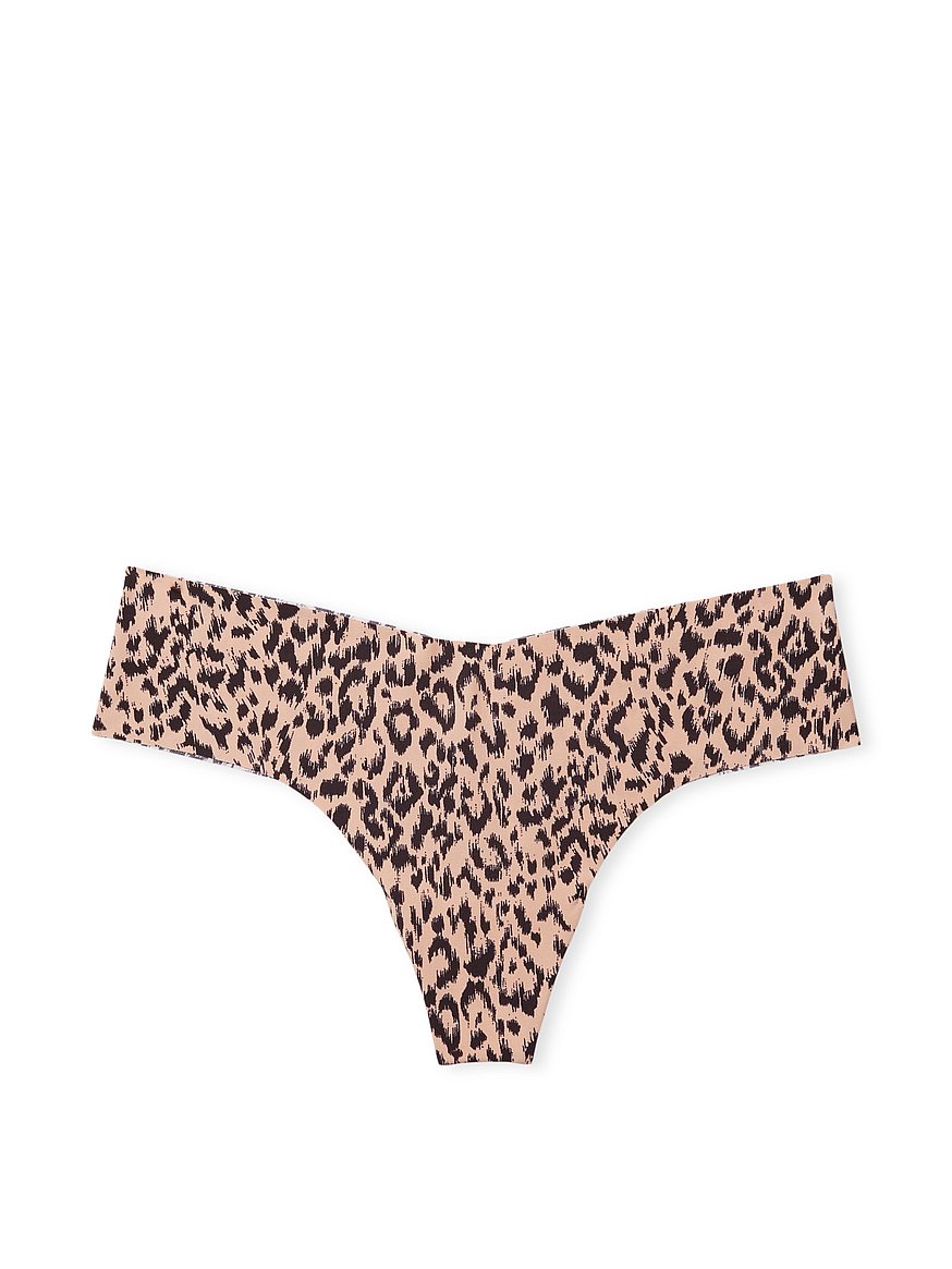 Victoria's Secret Pink No Show Seamless Thong Panty Mauve Size Medium NWT