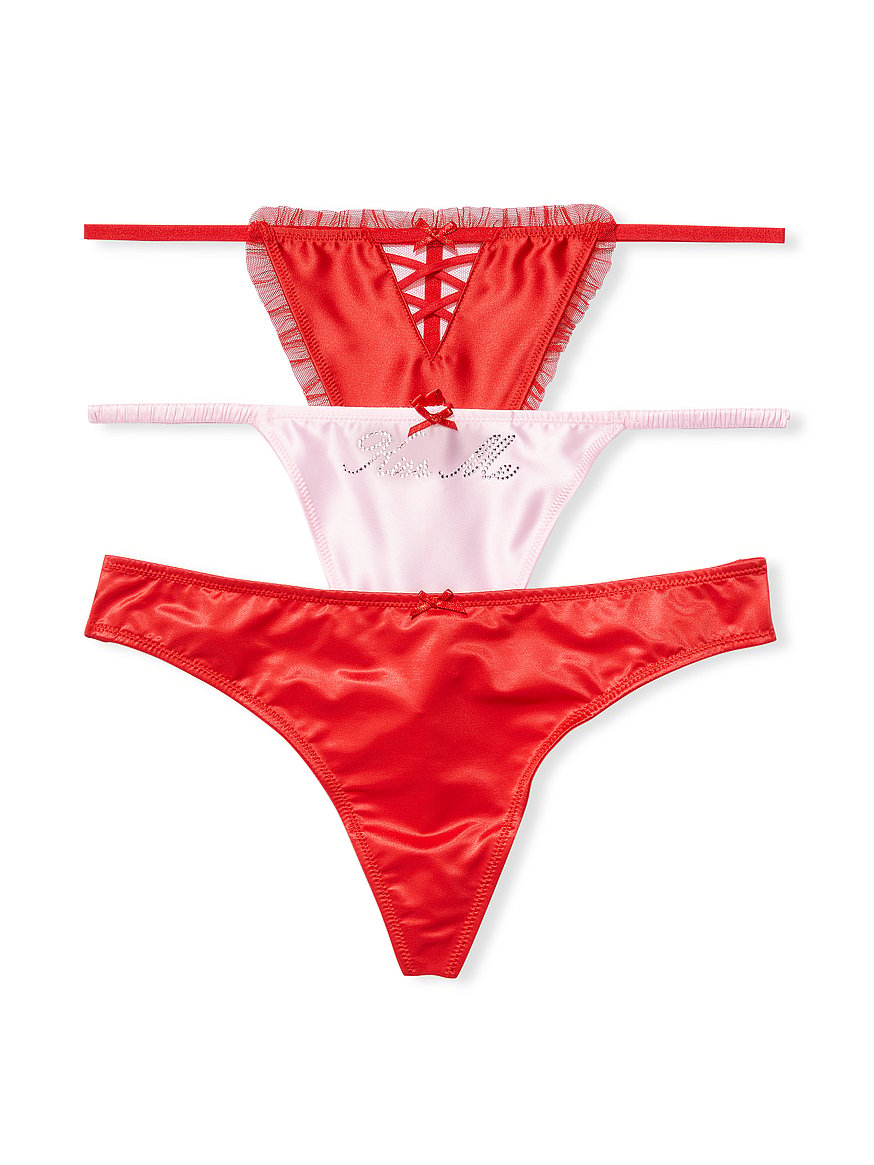 Buy 3-Pack Bejeweled Charm V-String Panties - Order Panties online  1121018200 - Victoria's Secret US
