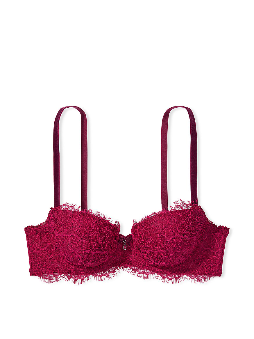 Victoria's Secret, Intimates & Sleepwear, Victorias Secret Dream Angels Red  Lace Lightly Padded Bra Size 32 Ddd