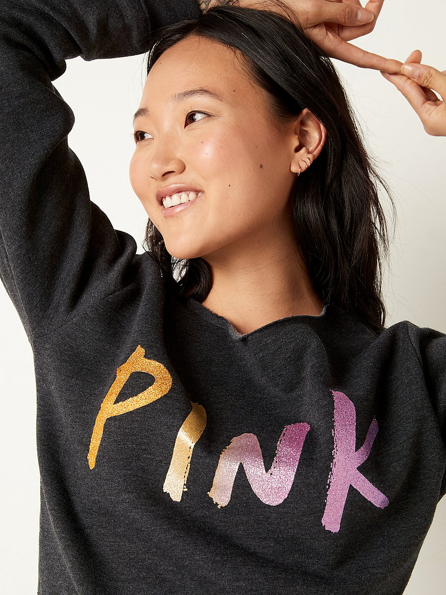 Victoria's Secret PINK Fleece Cropped Sweatshirt