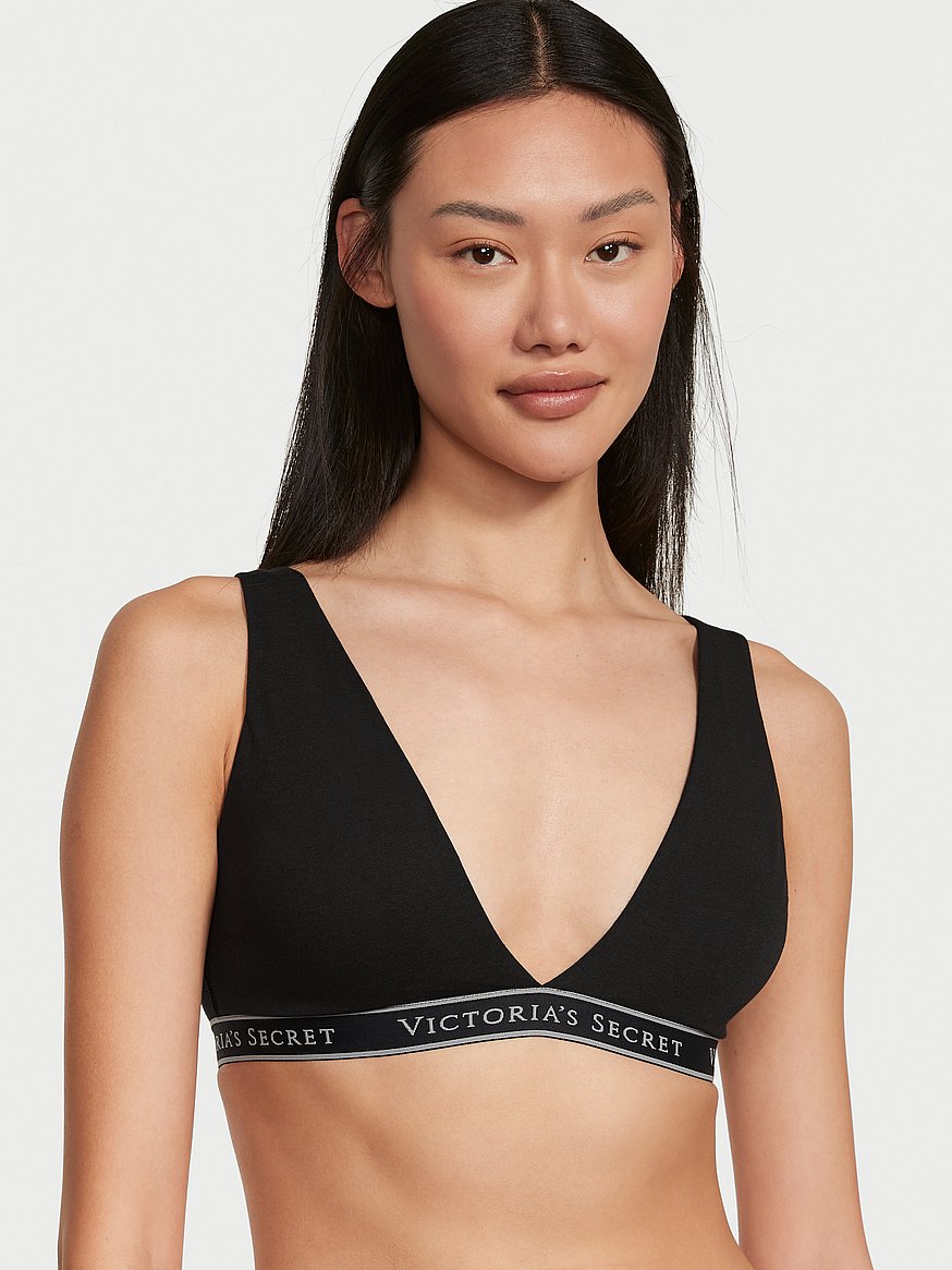 Cotton:On v-neck sports bra in black