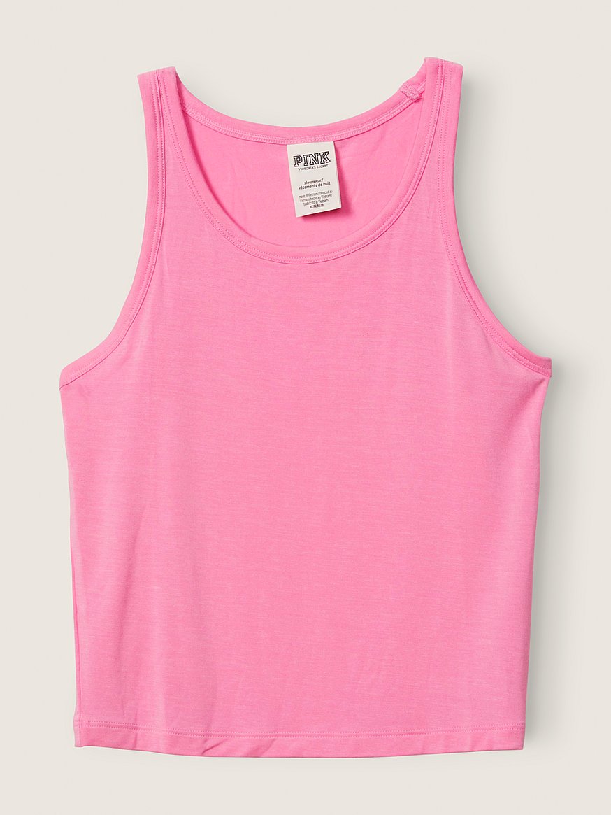Buy Victoria's Secret PINK Modal Cropped Sleep Tank Top from the