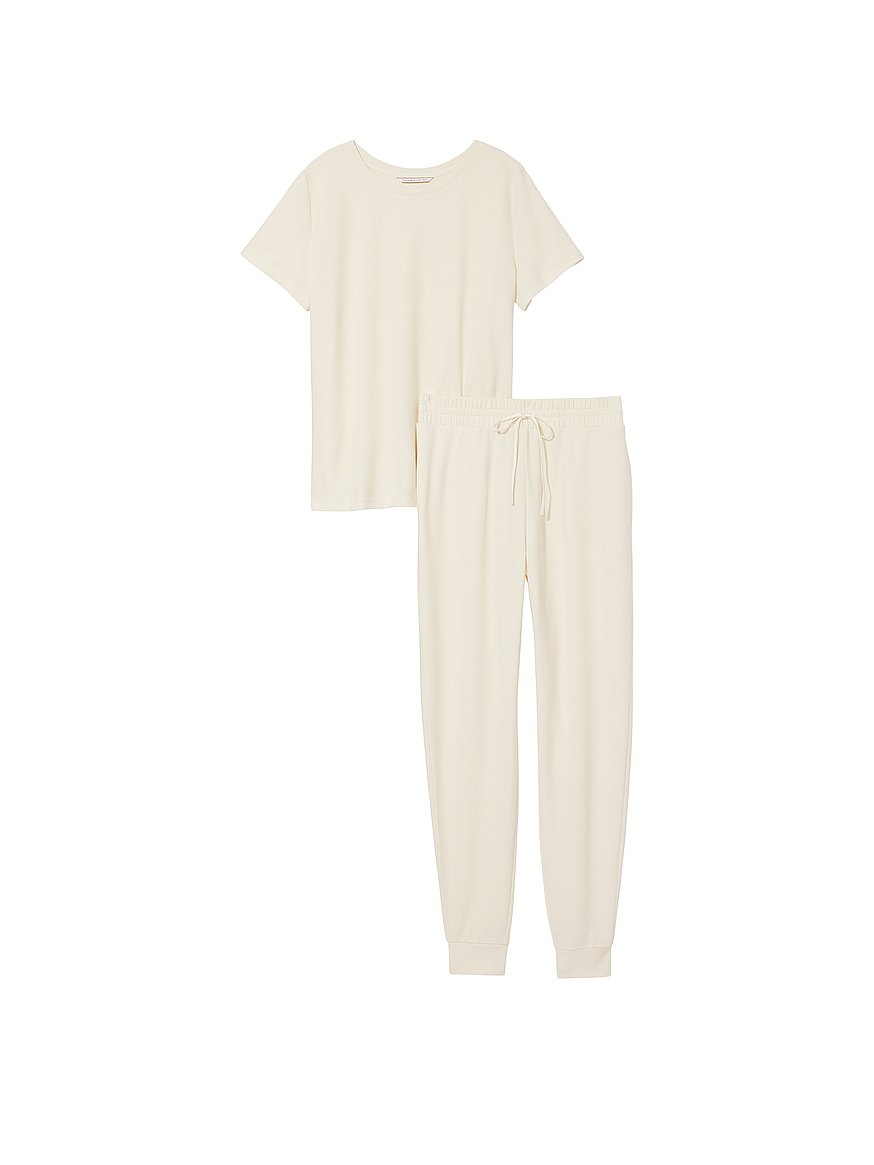 Buy Glow Waffle Tee & Pants Set - Order Pajamas Sets online 1122233900 -  Victoria's Secret US