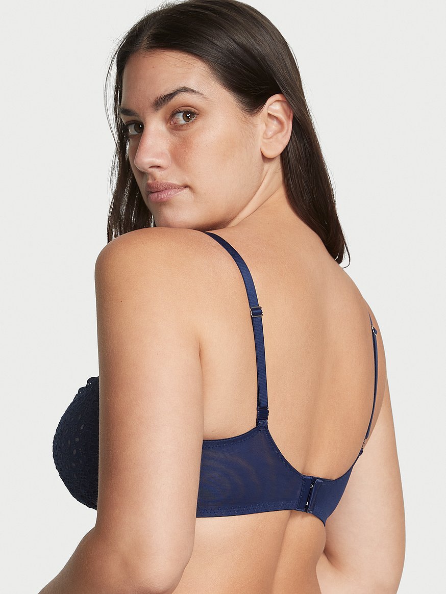 Buy Victoria's Secret PINK Ensign Navy Blue Smooth Push Up Bra from Next  Lithuania