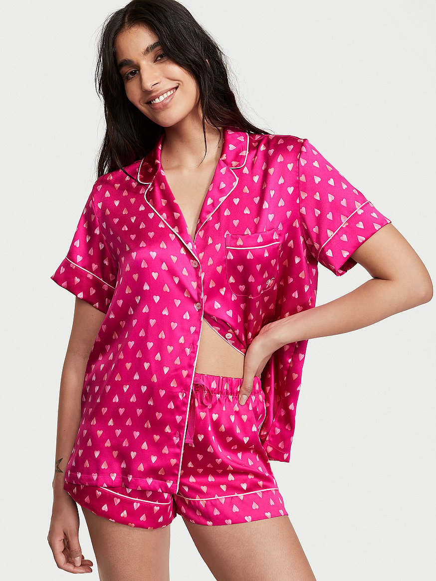 Buy Satin Short Pajama Set - Order Pajamas Sets online 5000006214 - Victoria's  Secret US