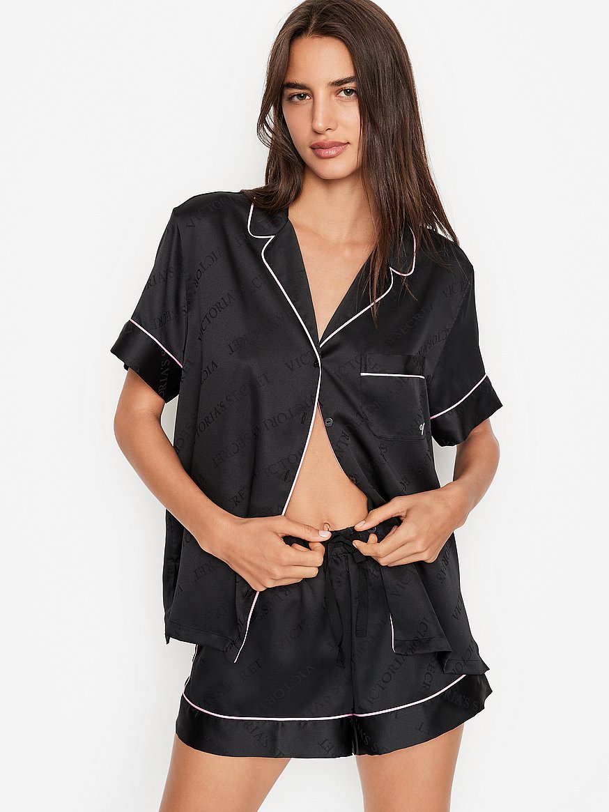 Buy Satin Short Pajama Set - Order Pajamas Sets online 5000006214 - Victoria's  Secret US