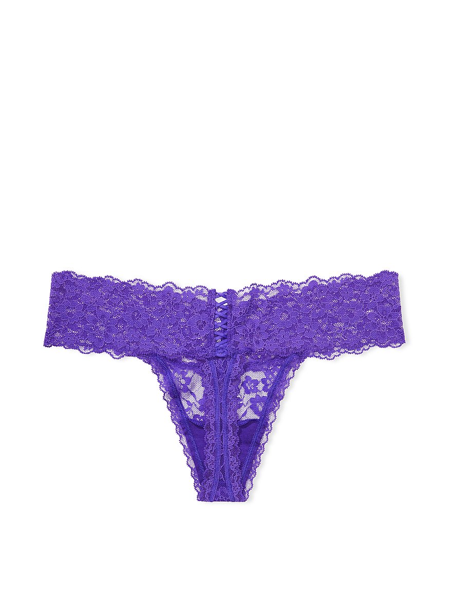 Buy Posey Lace Lace-Up Thong Panty