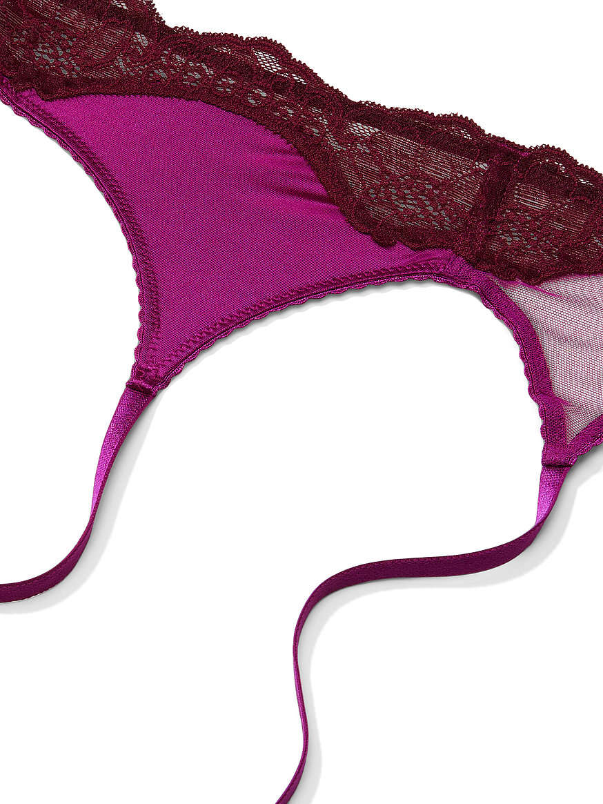 Victoria Secret Pink ST11196718 Thong/String Purple Lace Size S/P