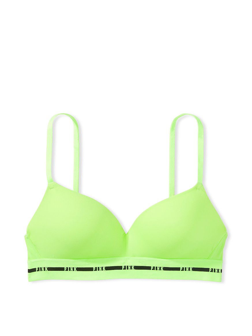 PINK Forest Green Wear Everywhere Front Close Push-Up Bra Women's