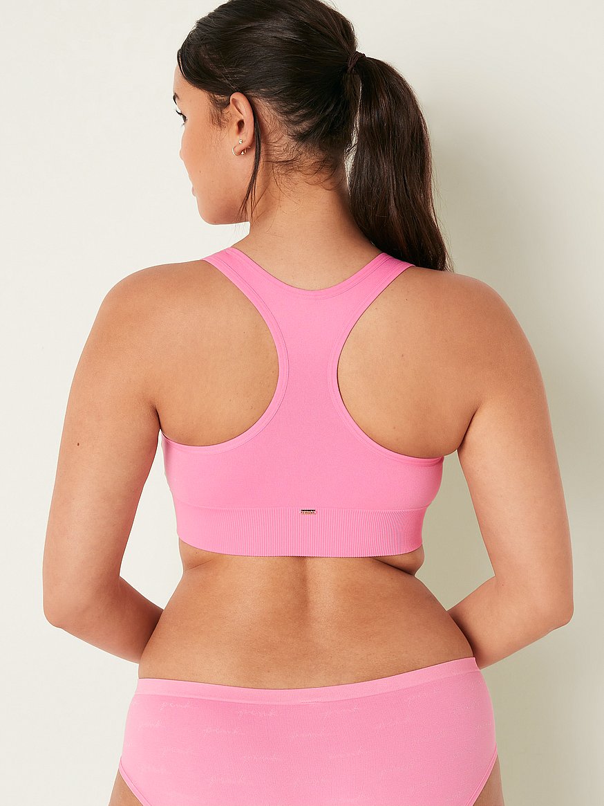 Victoria Secrets Pink Seamless sports bra Pink Size Small Thick Straps