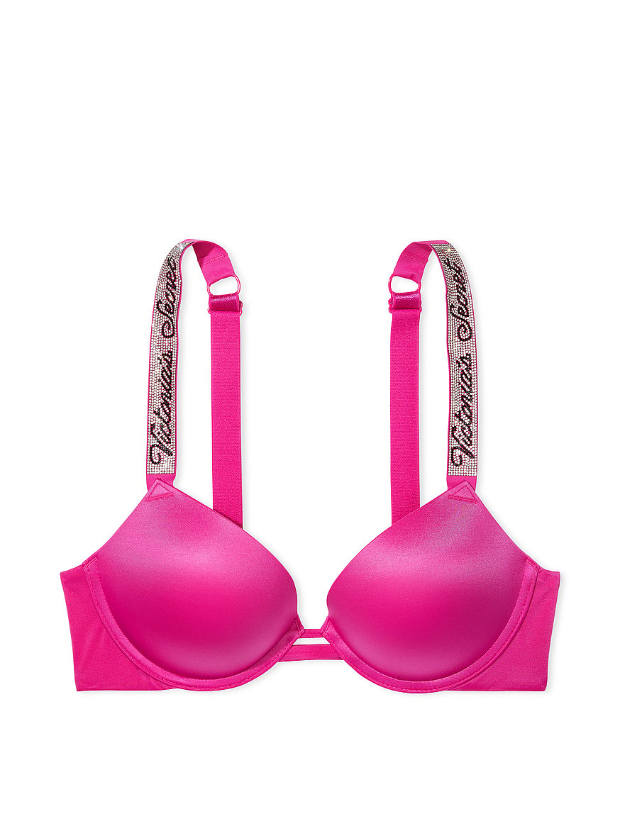 Buy Victoria's Secret Fuchsia Frenzy Pink Smooth Shine Strap Add 2 Cups Push  Up Bombshell Bra from Next Ireland