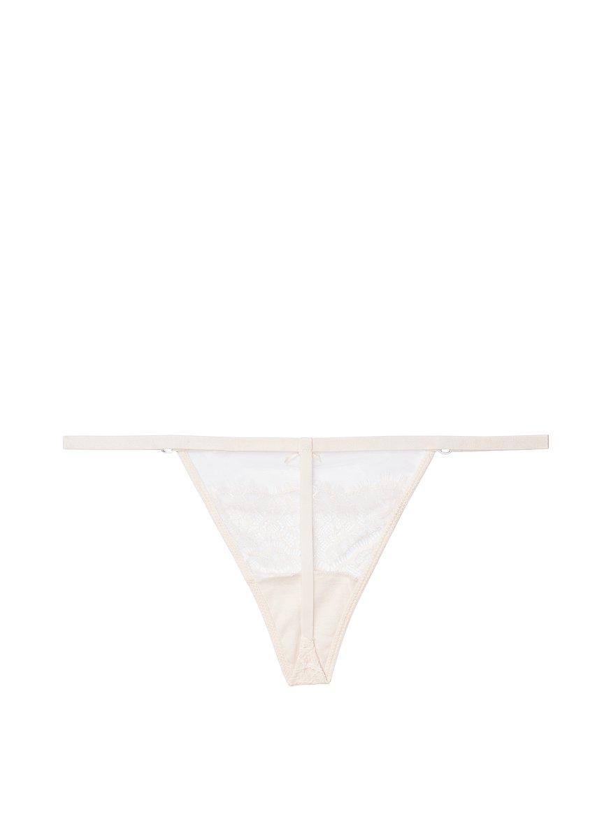 Velvet and Mesh Panties 'willow' V-front Bikini Panty Sheer