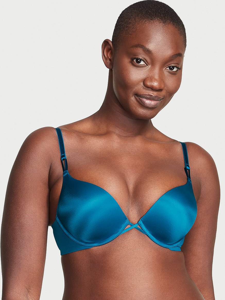Buy Victoria's Secret Night Ocean Blue Lace Shine Strap Add 2 Cups Push Up  Bombshell Bra from Next Lithuania
