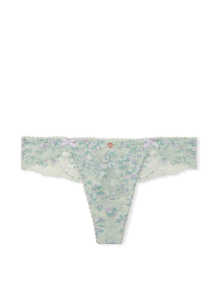 Shimmer Lace & Micro Thong Panty