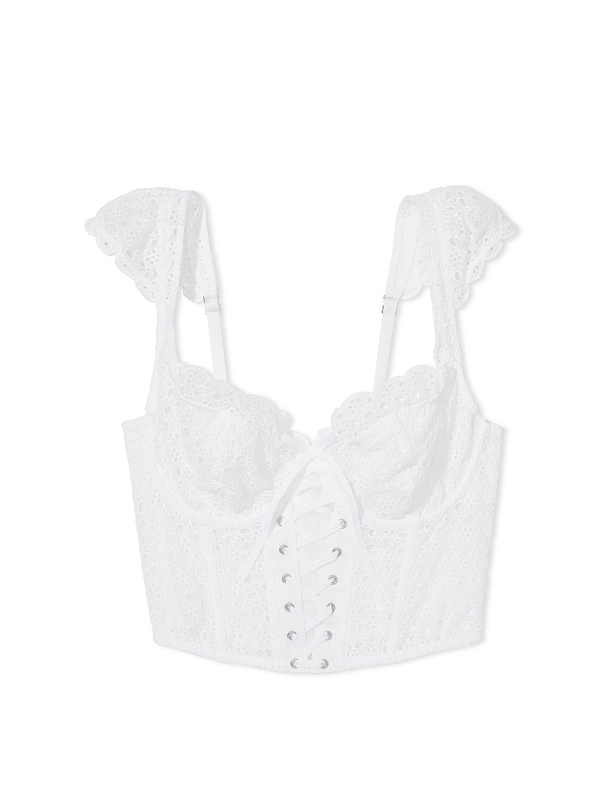 Victoria secret lace corset bra top, so cute - Depop