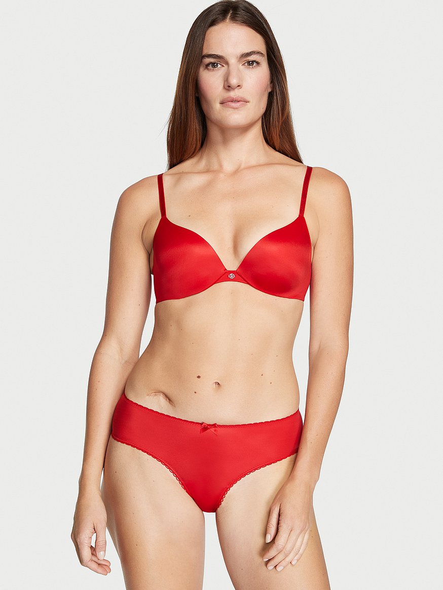 SMALL Victoria's Secret red bow bra set