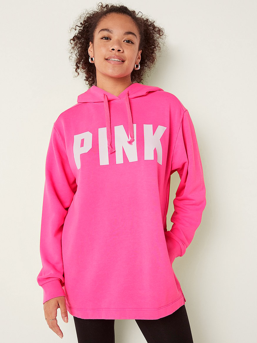 Victoria's Secret Pink Campus Hoodie + Leggings Set Bubblegum