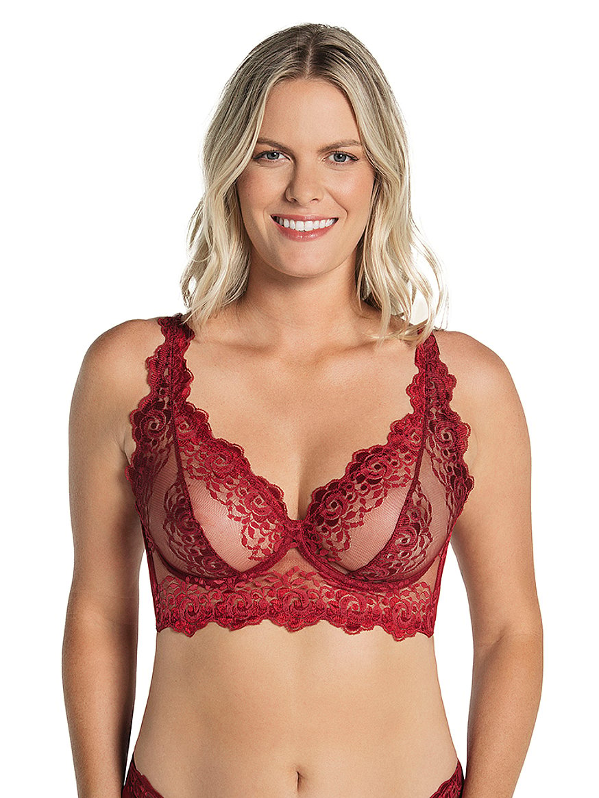 Shapeupstores The Florence: Sheer Stripe Lace Unlined Wireless