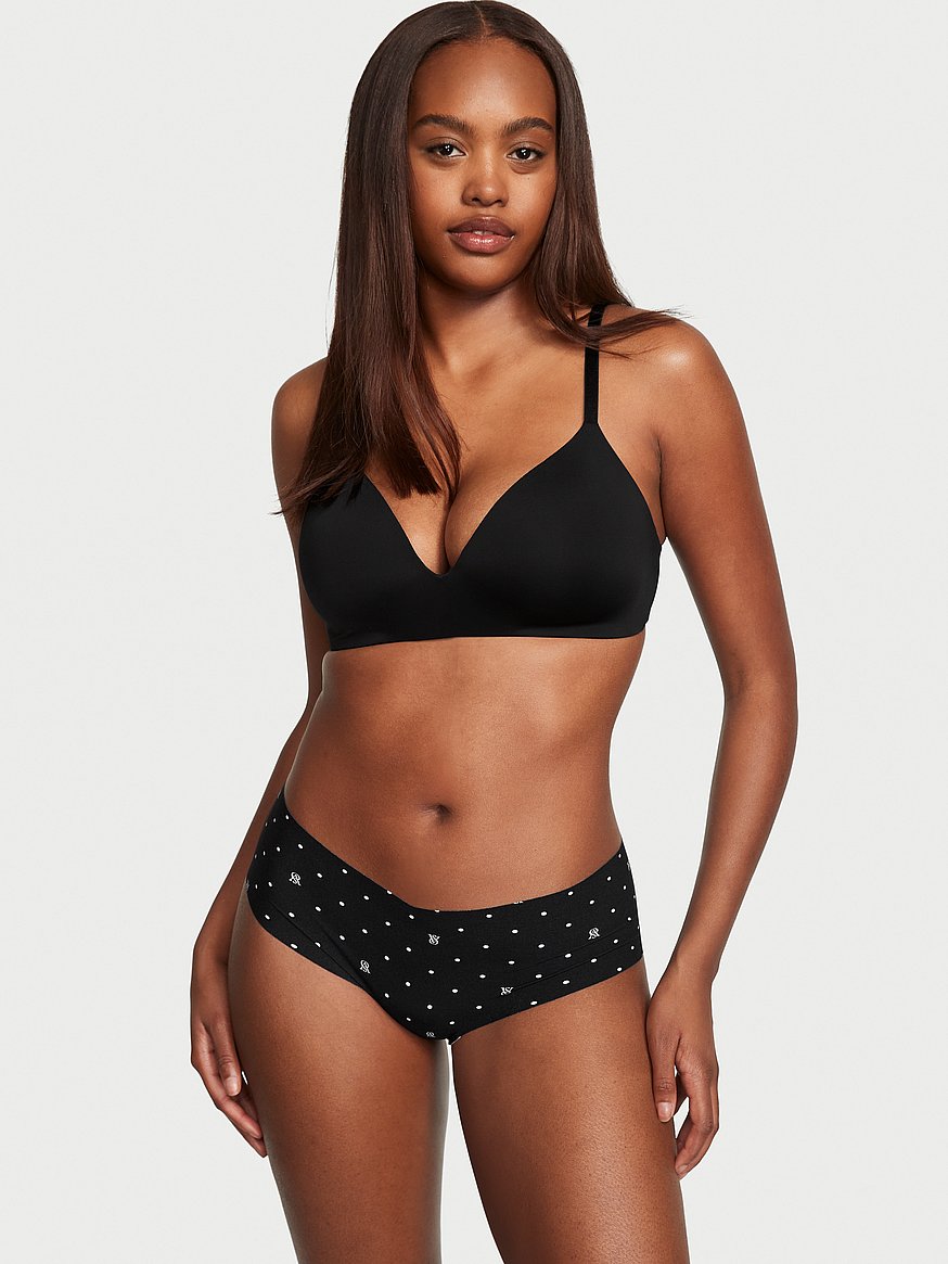 Black Beautiful love secret print lingerie bikini bra-panty set for wo –