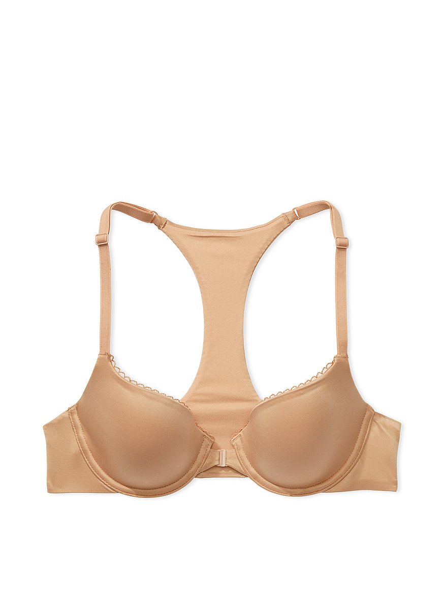 PINK - Victoria's Secret 36 DDD bra, Tan, front closure