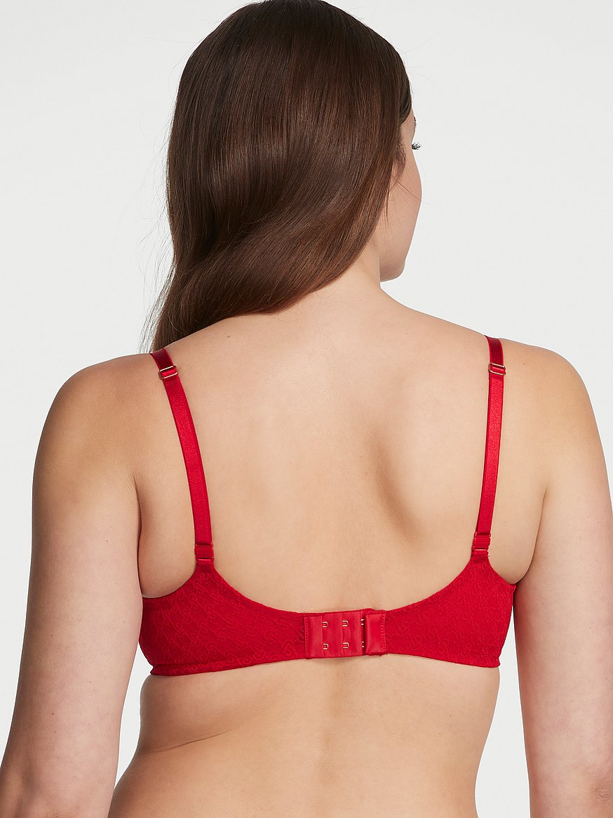 Buy Victoria's Secret Lipstick Red Lace Lightly Lined Demi Bra from Next  Latvia