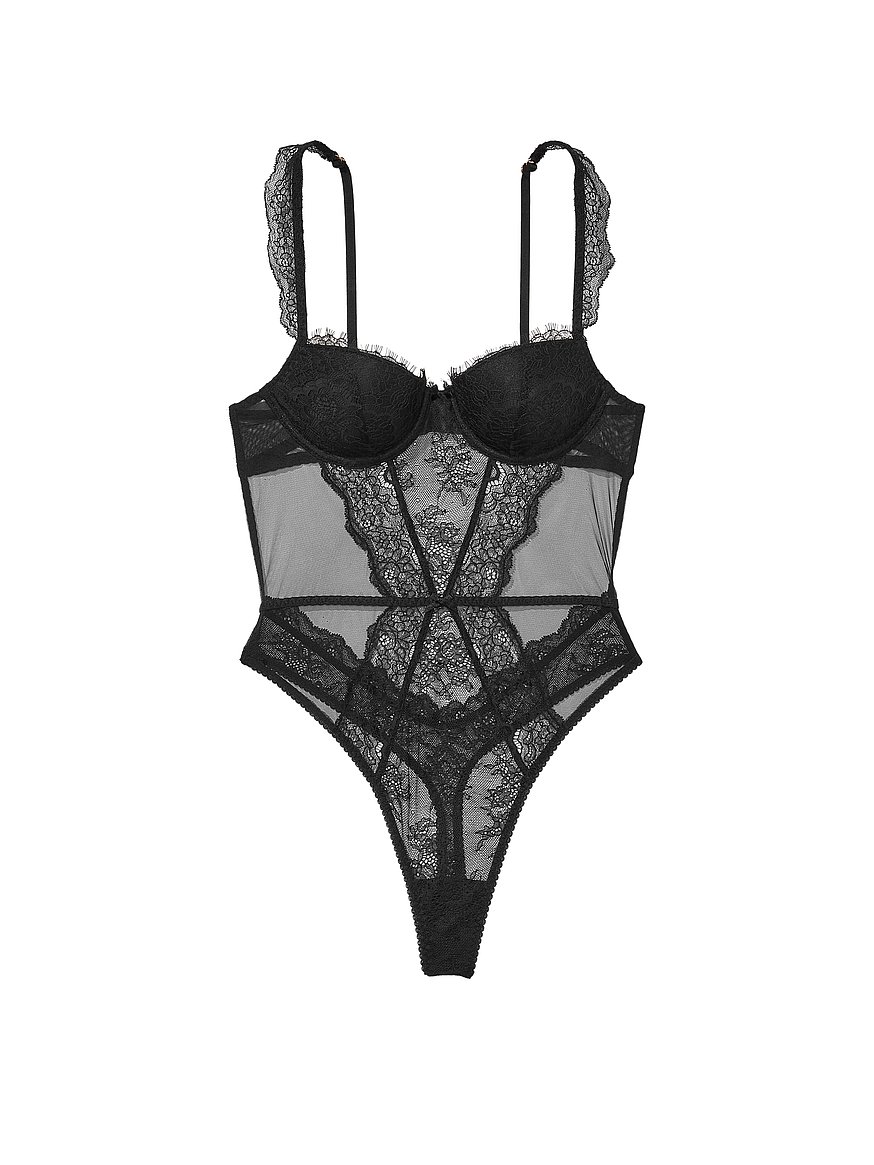 Lightly Lined Demi Lace Teddy