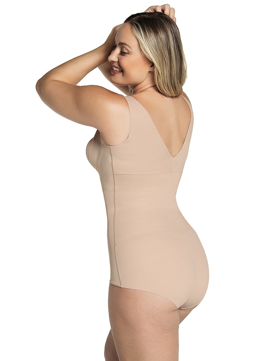 Leonisa Sculpting Body Shaper with Built-In Back Support Bra
