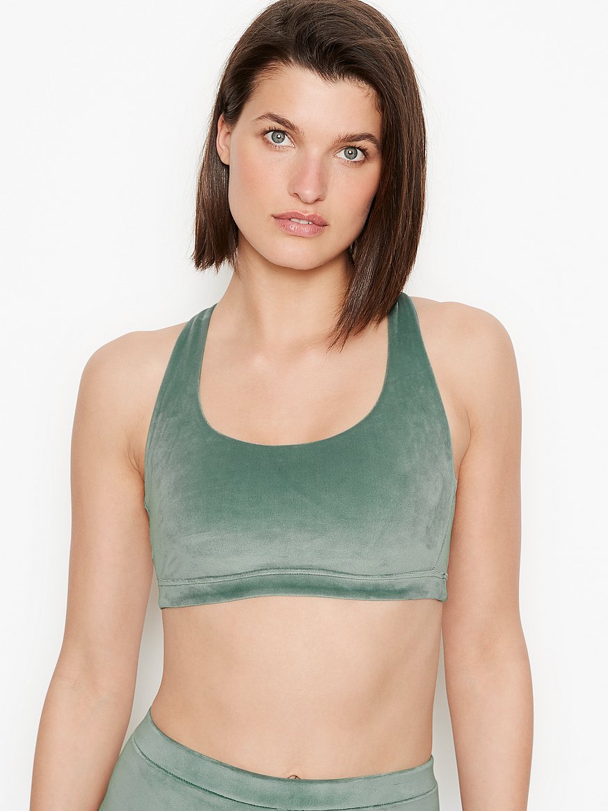 Buy Victoria's Secret Midnight Jade Blue Smooth Strappy Back Non Wired  Medium Impact Sports Bra from Next Luxembourg
