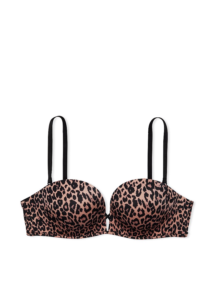  Victorias Secret Bombshell Strapless Push Up Bra, Add 2 Cups,  Plunge Bra, Padded Bra Adjustable Straps, Strapless Push Up Bras For Women,  Very Sexy Collection, Multi