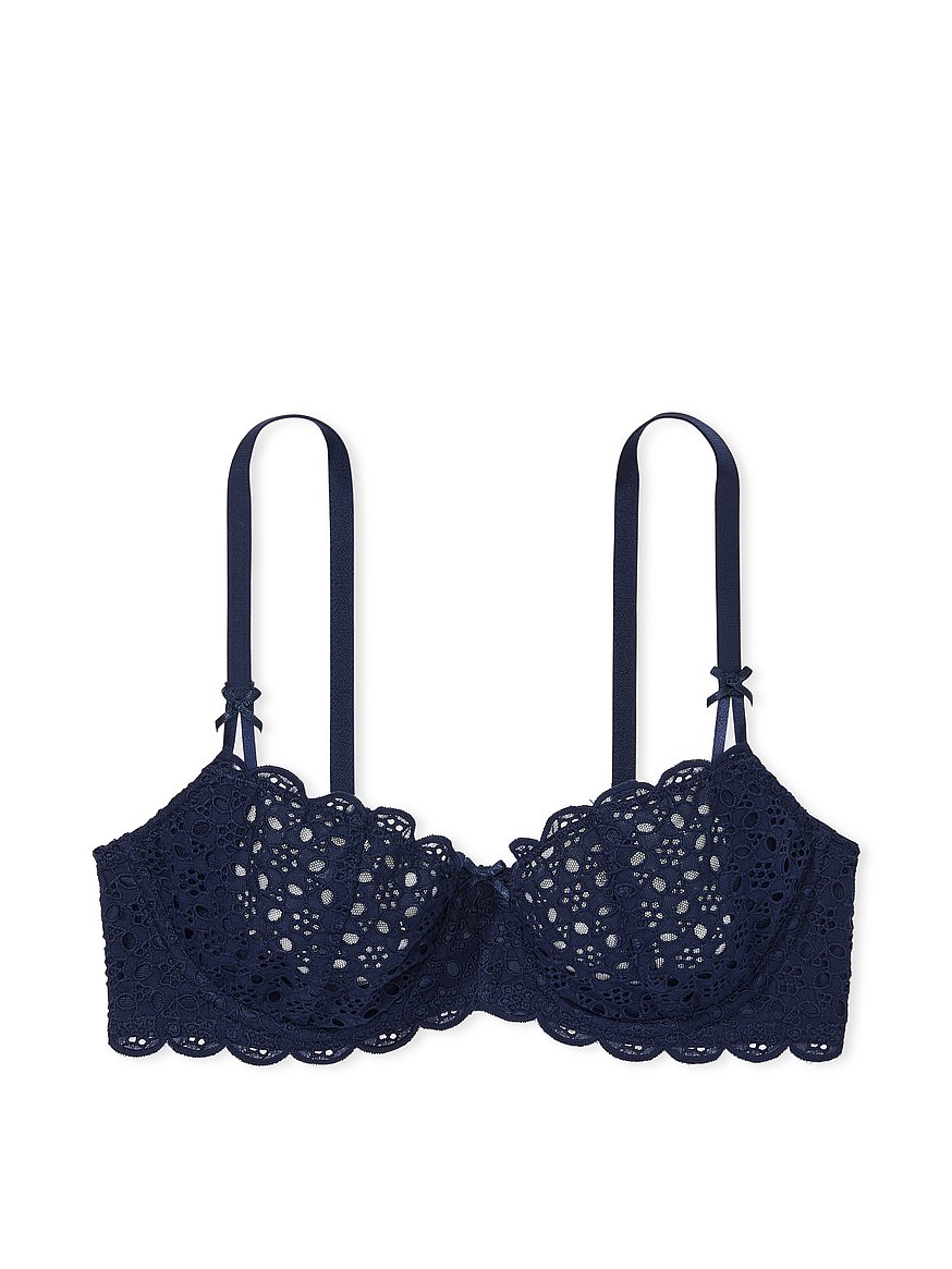 Victoria's Secret NWOT 34C lace lattice red balconette bra Size 34 C