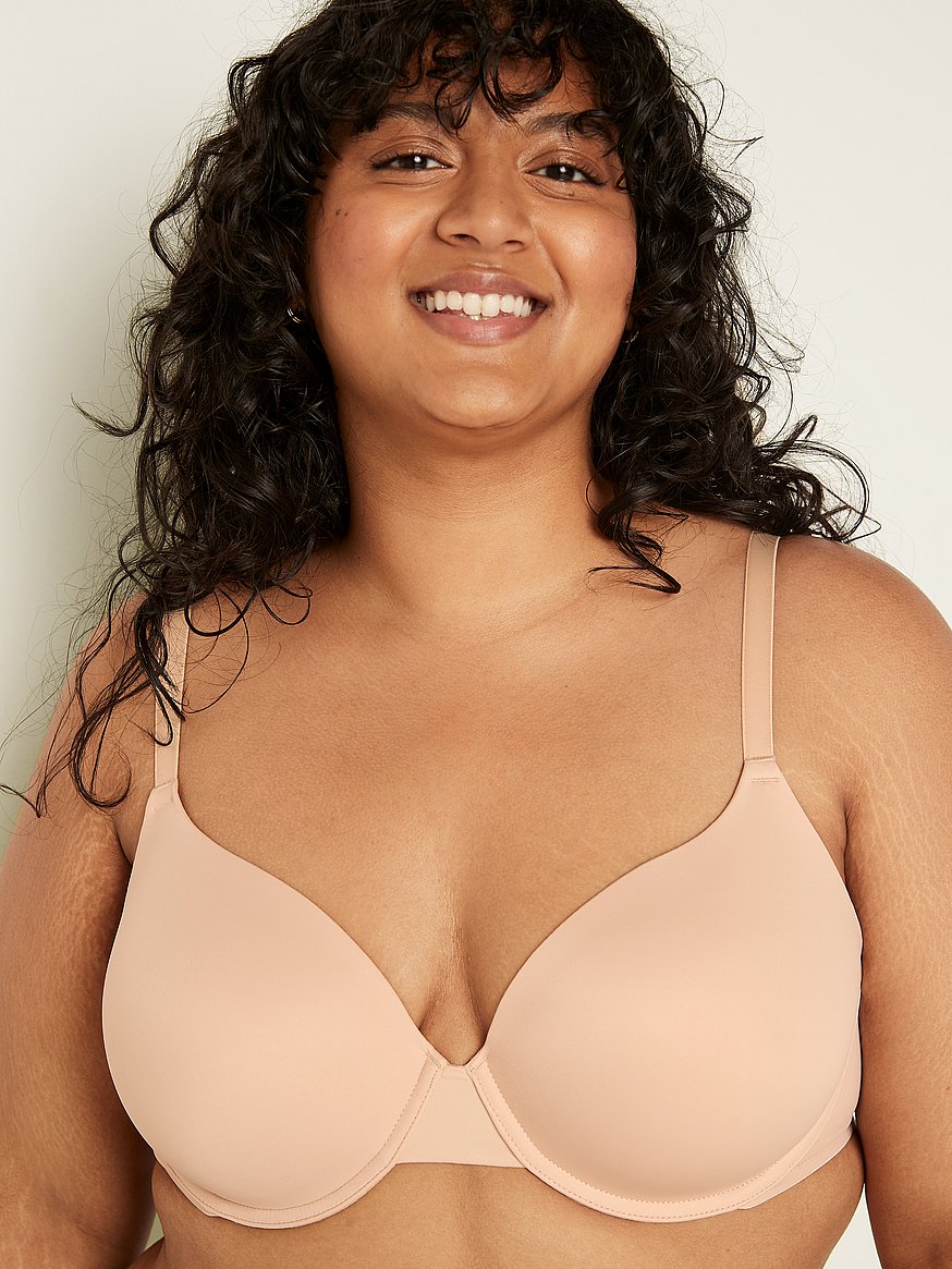   Essentials Women's Cotton and Lace Lightly Lined Full  Coverage Bra, Salmon Pink, 32A : Clothing, Shoes & Jewelry