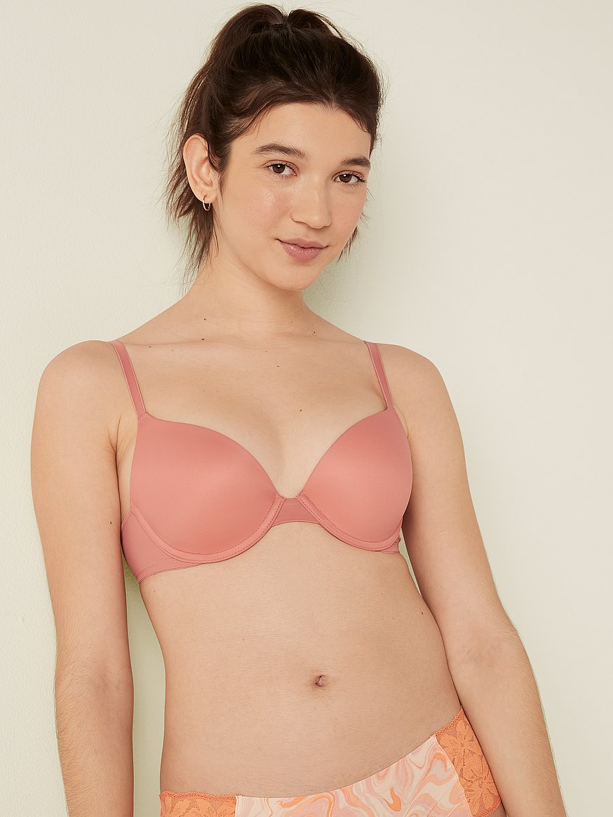 PINK - Victoria's Secret white/pink tropical wear everywhere push-up bra  34DD Size undefined - $23 - From Jessica