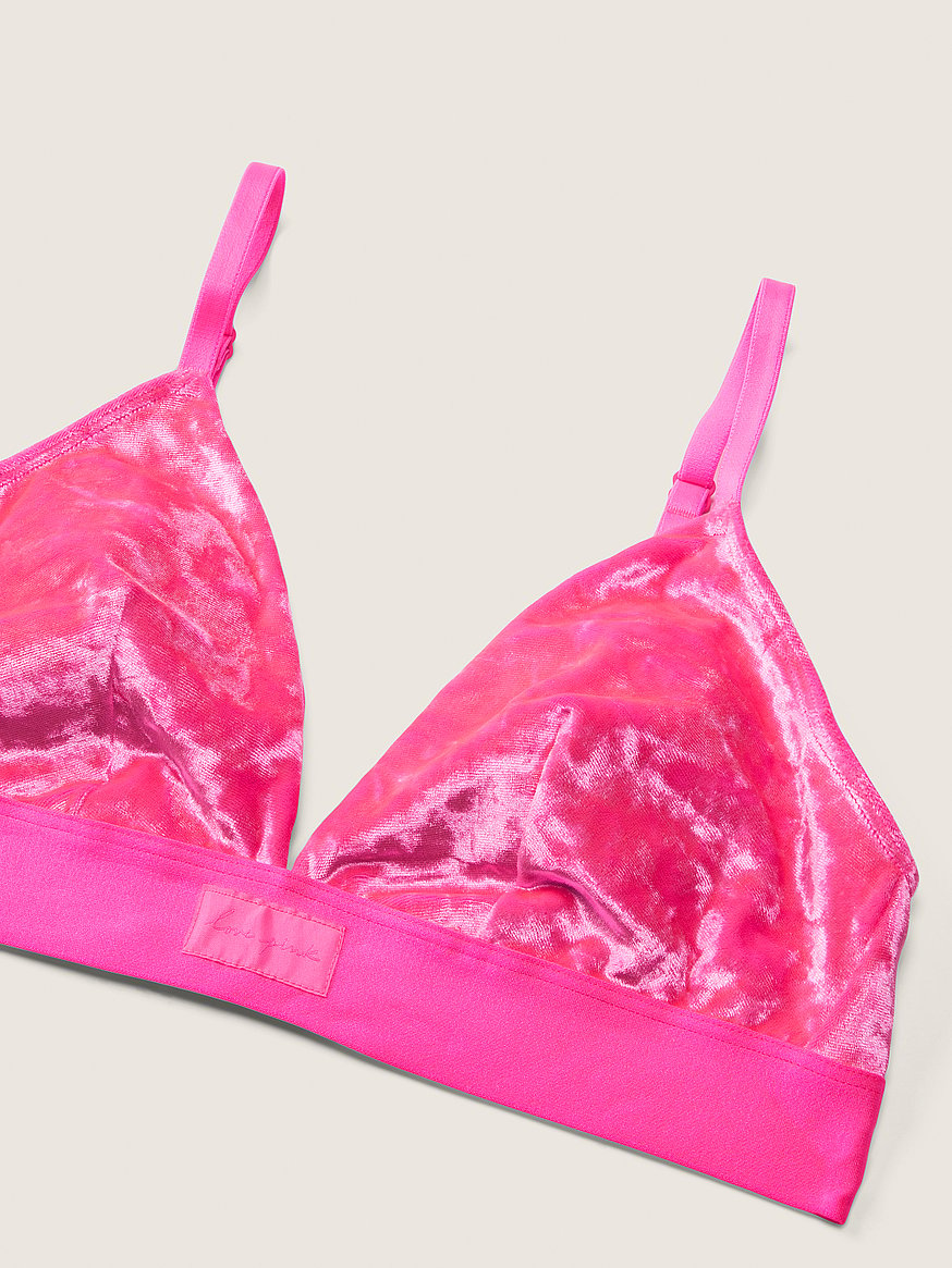 Pink Velvet Wrap Bralette - ShopperBoard