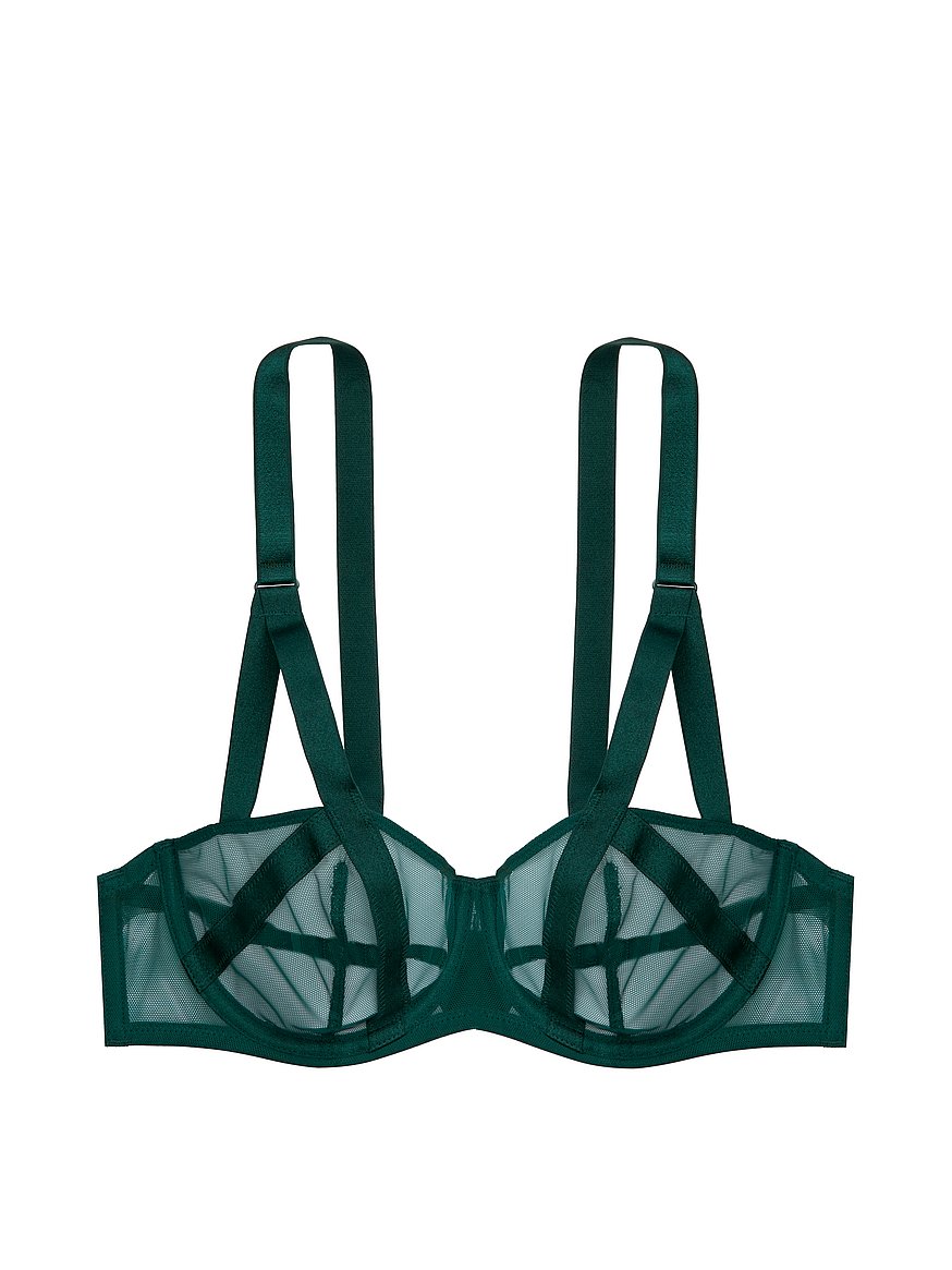 VS luxe lingerie unlined mesh balconet bra new size 36d sweet