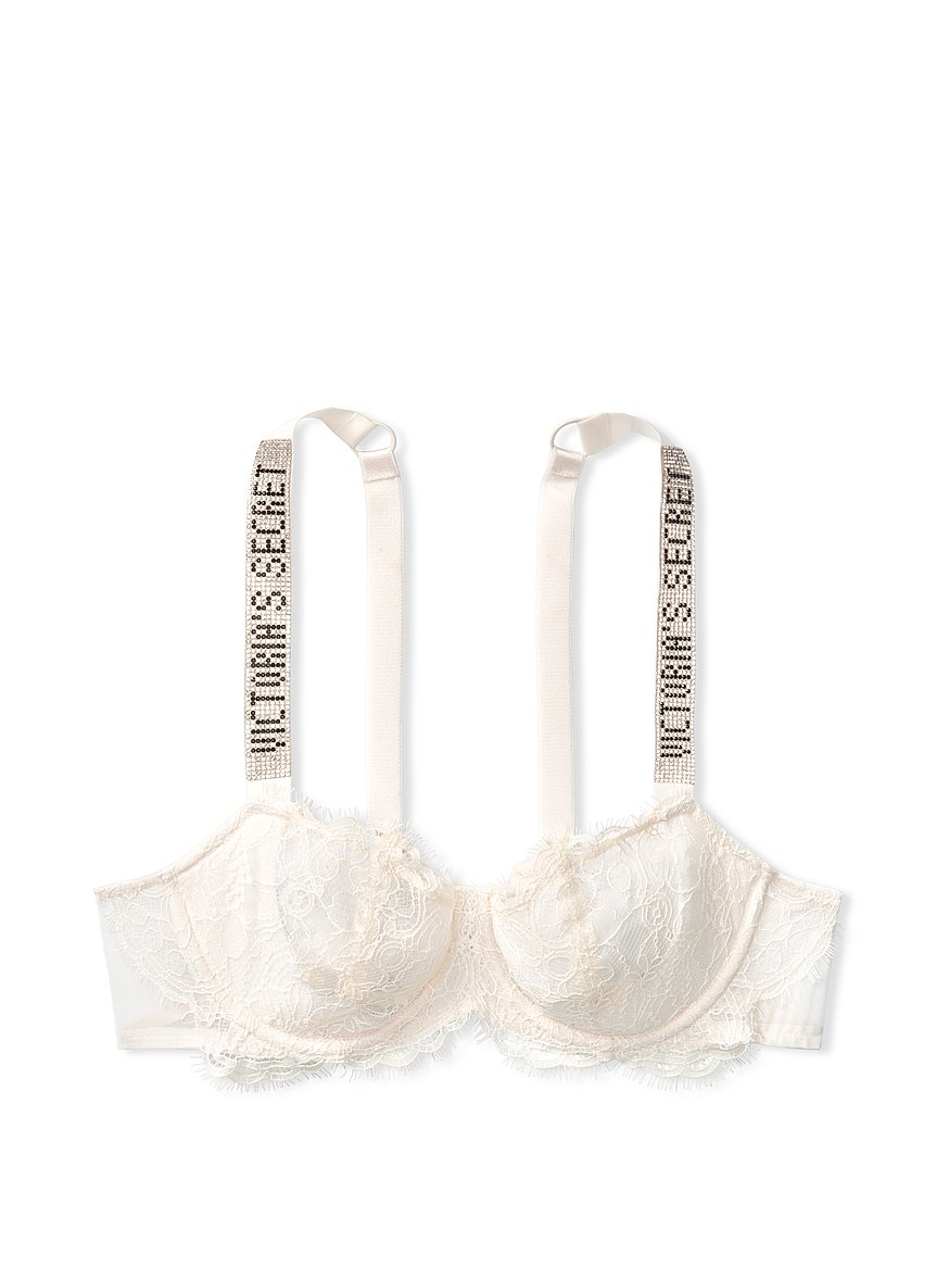 Victoria's Secret unlined BRA SET+cincher BRIDAL WHITE lace bead