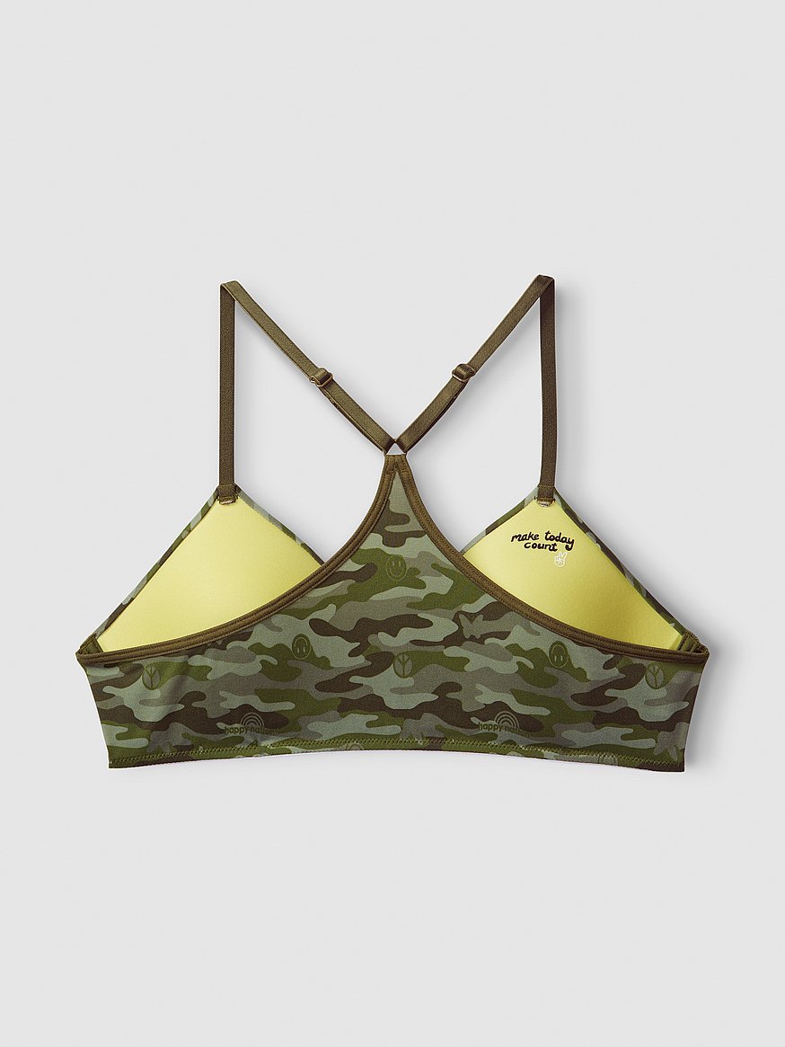 Buy Camouflage Padded Underwired Push Up Bra In Green Online India