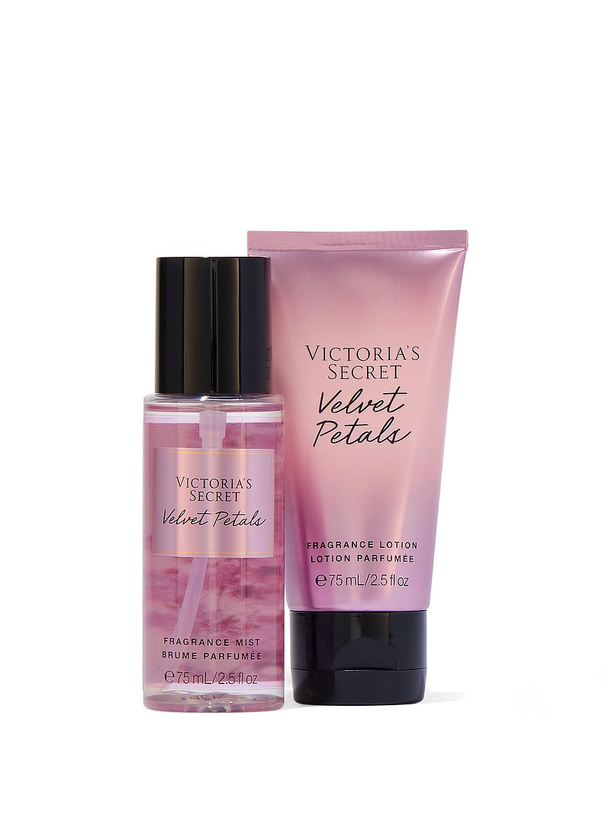 Victoria's Secret Kit Mini Body Splash + Body Lotion Velvet Petals - Bi  Store Cosméticos