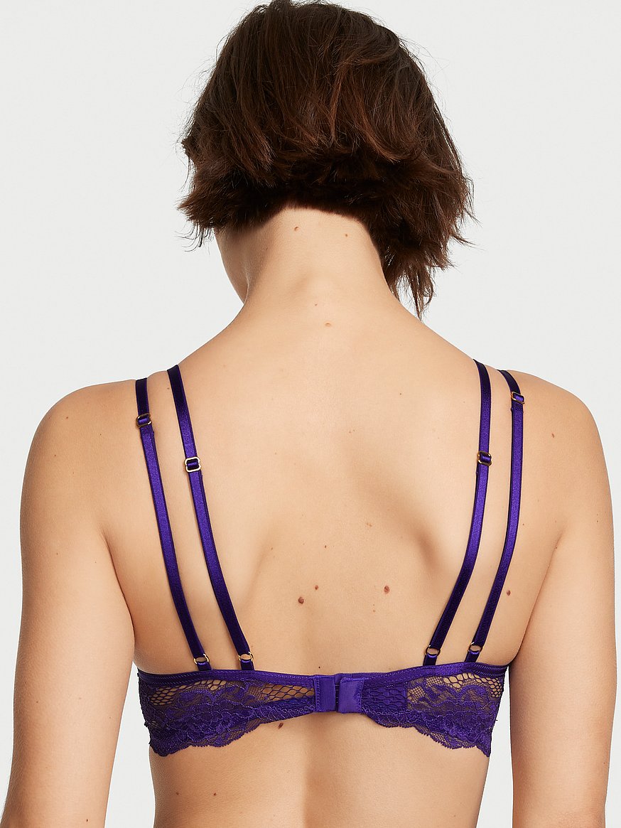 Victoria's Secret Bra Set VERY SEXY Embroidery Open Cup Strappy