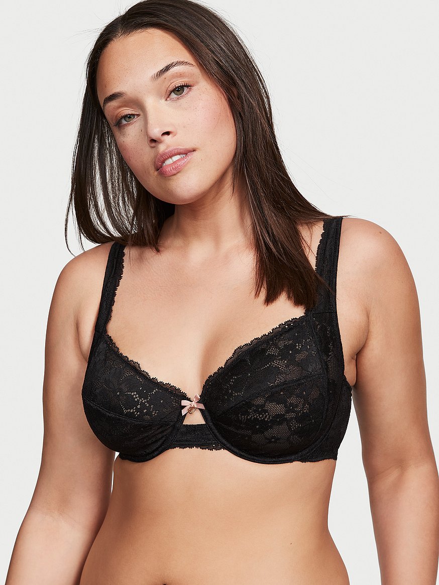 Buy Black Recycled Lace Full Cup Comfort Bra - 36B, Bras